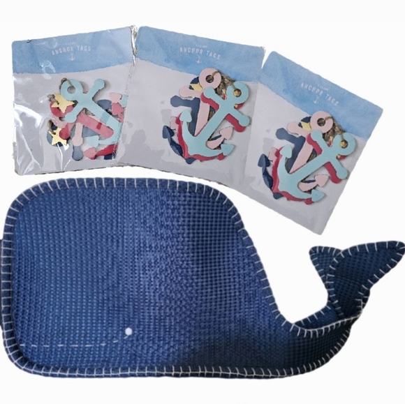 Handmade Other - Handmade Whale Decor w 3 pks Anchor Tags